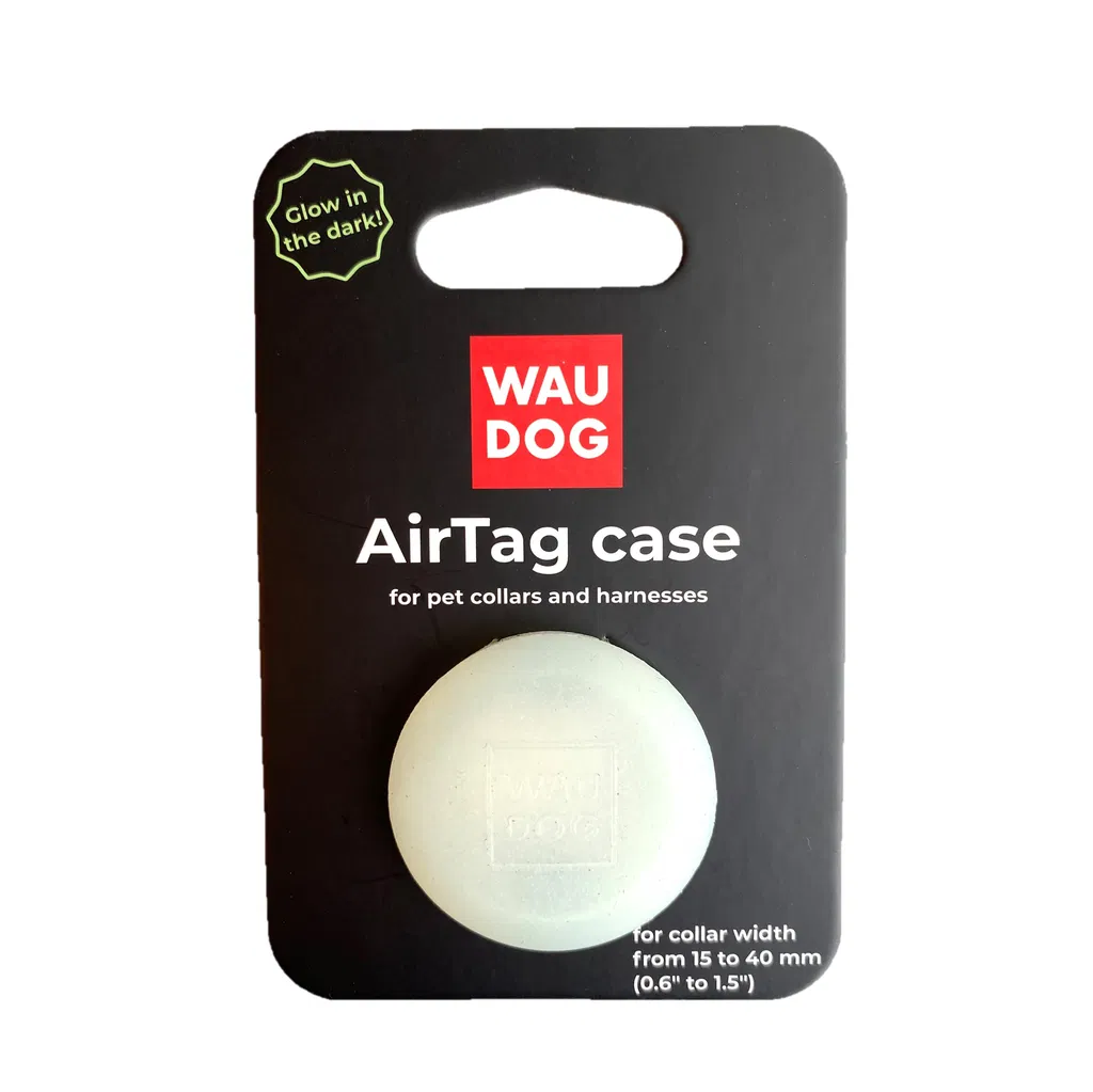 AirTag Holder GLOW silikone til Halsbånd 15-40 mm